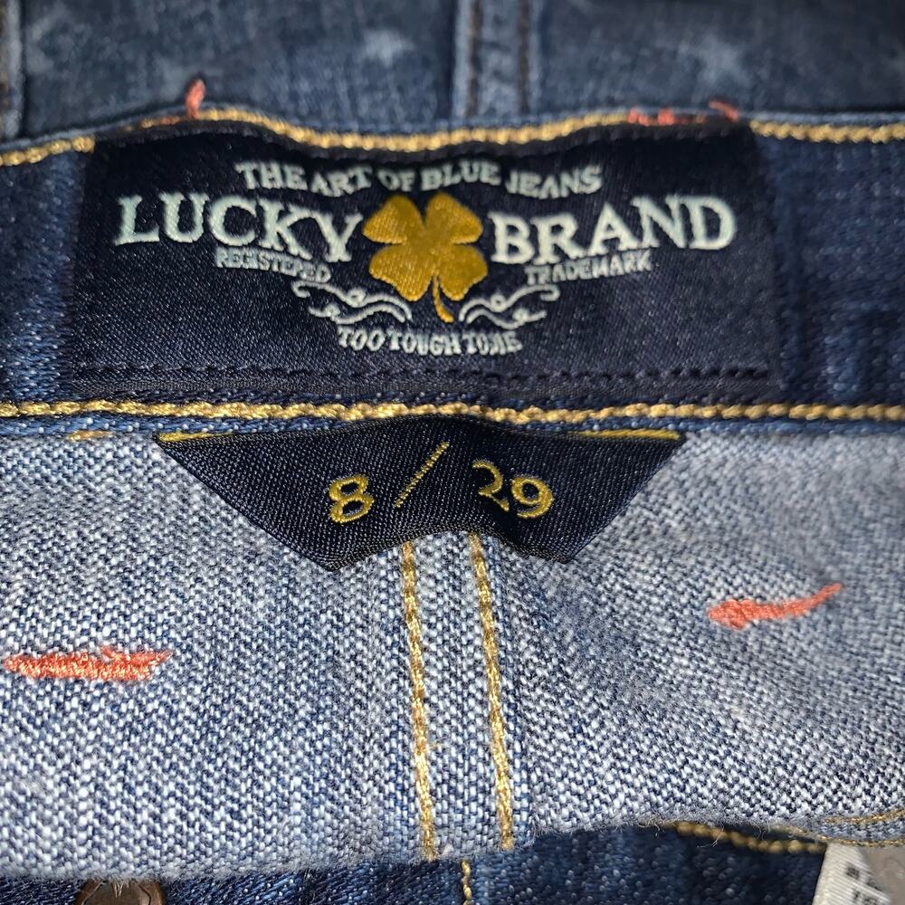 Lucky Brand Cut Off Stars Jean Shorts sz 8 - Picture 5 of 9